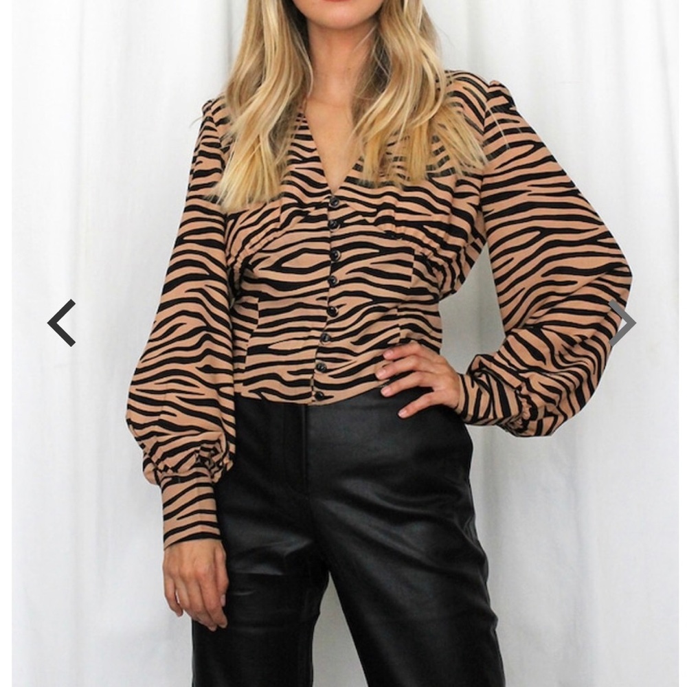 Etope Studios Zebra Print Blouse